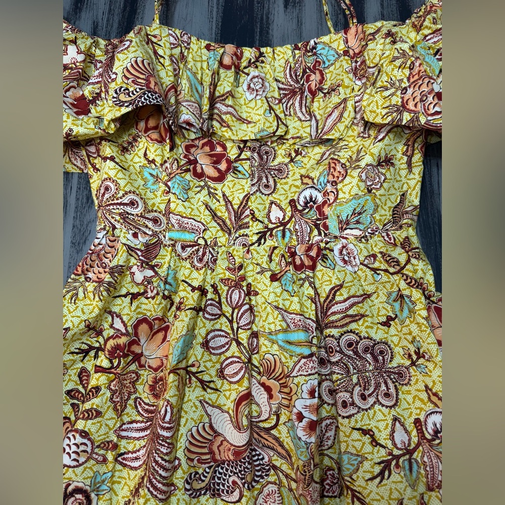 Ulla Johnson Lila Off the shoulder Multicolor Floral Patterned Dress - Picture 8 of 15